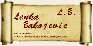 Lenka Bakojević vizit kartica